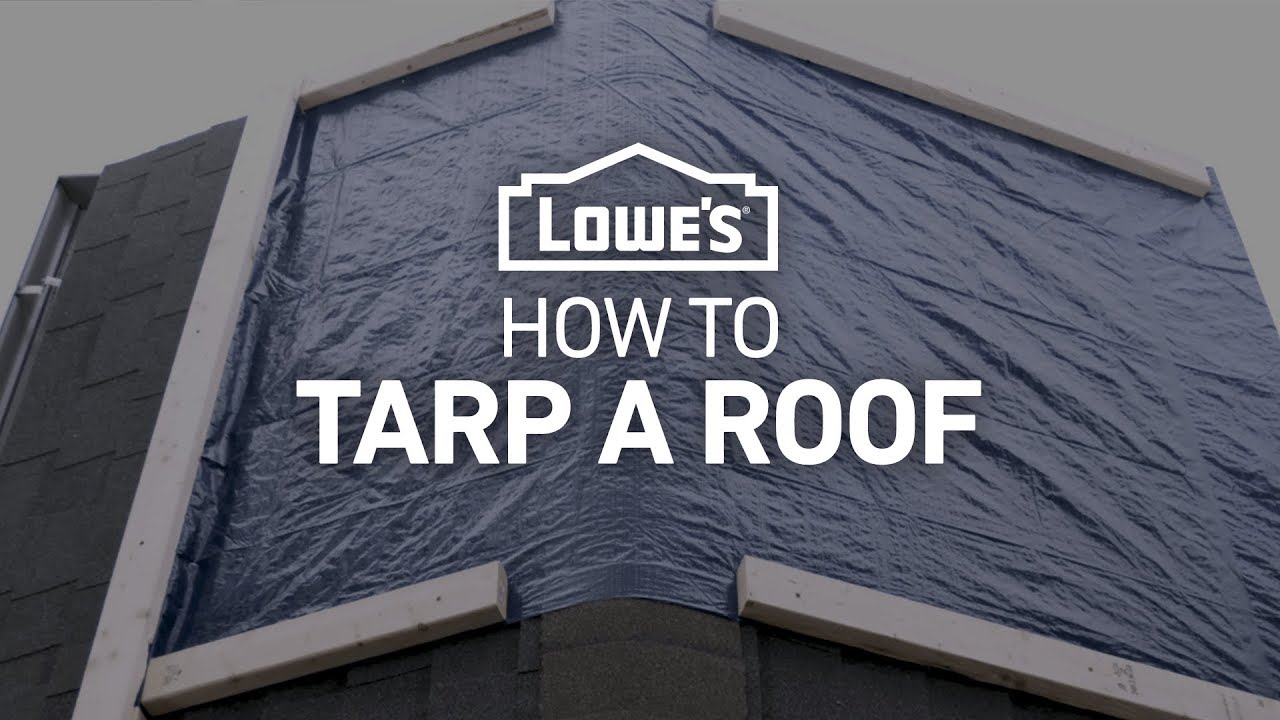 Emergency tarpaulin cover for storm damage