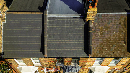 Terraced house roof replacement project